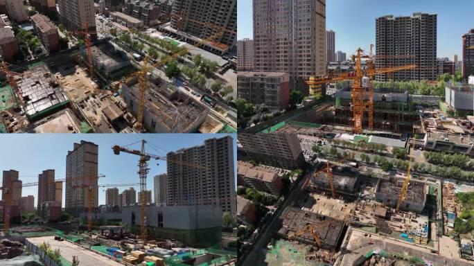 陕西西安鄠邑城市建设发展大景航拍
