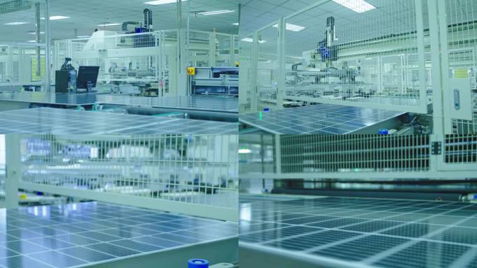 4K太阳能光伏车间生产线 太阳能电池板