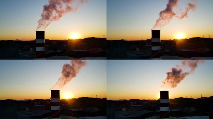 工厂废气排放烟冲化工污染环境保护宣传片