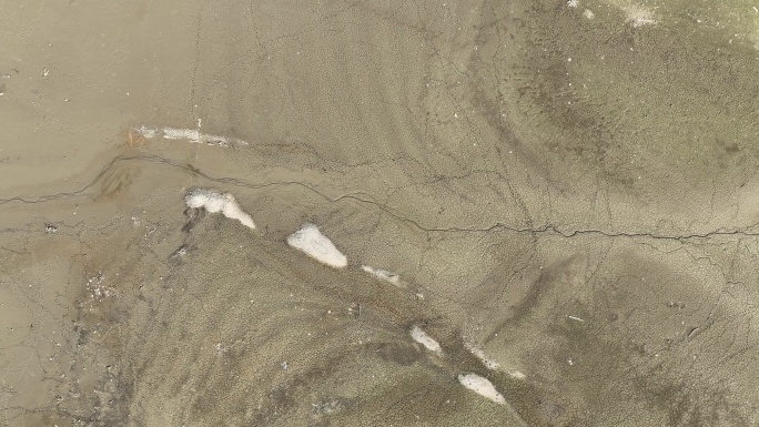 干旱焊机干枯河床河底湖底土地大地实拍素材