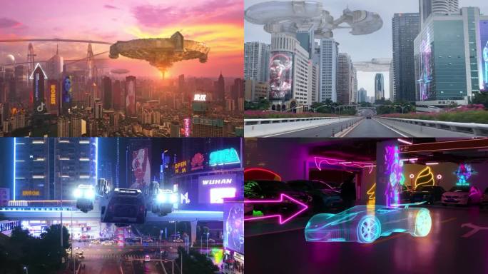 赛博朋克未来城市科幻世界特效合集