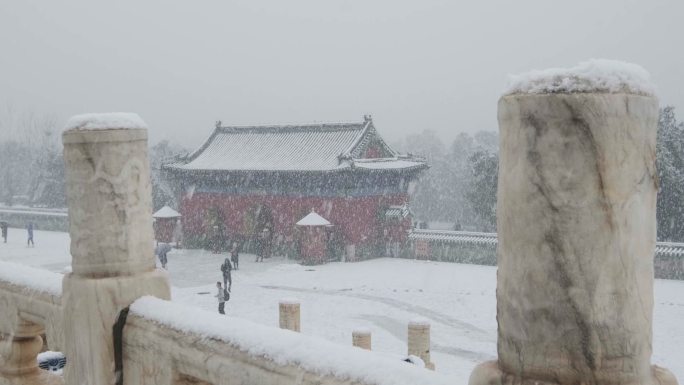 【原创】大雪中的天坛公园祈年殿回音壁圜丘