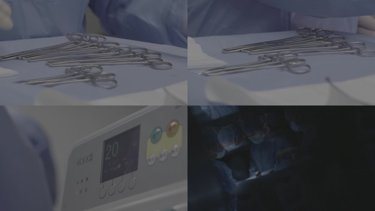 在外科手术室拍摄的真实手术进行中的镜头