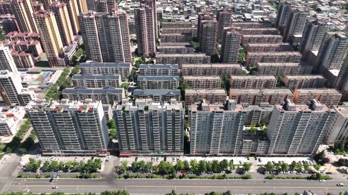 陕西西安鄠邑城市建设大景航拍
