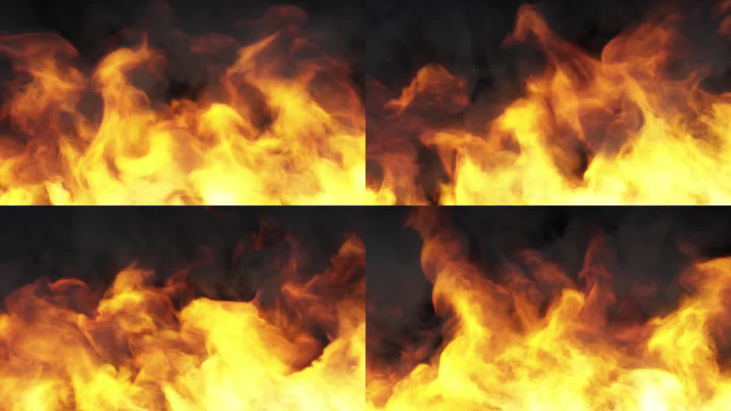 3D渲染火焰流体模拟火焰燃烧熊熊烈火