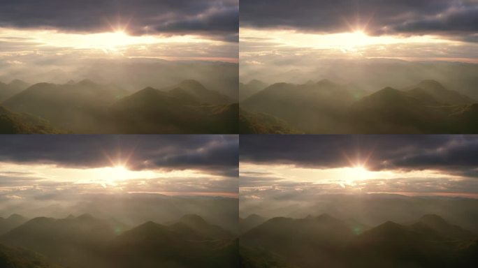 清晨雾气山川美景