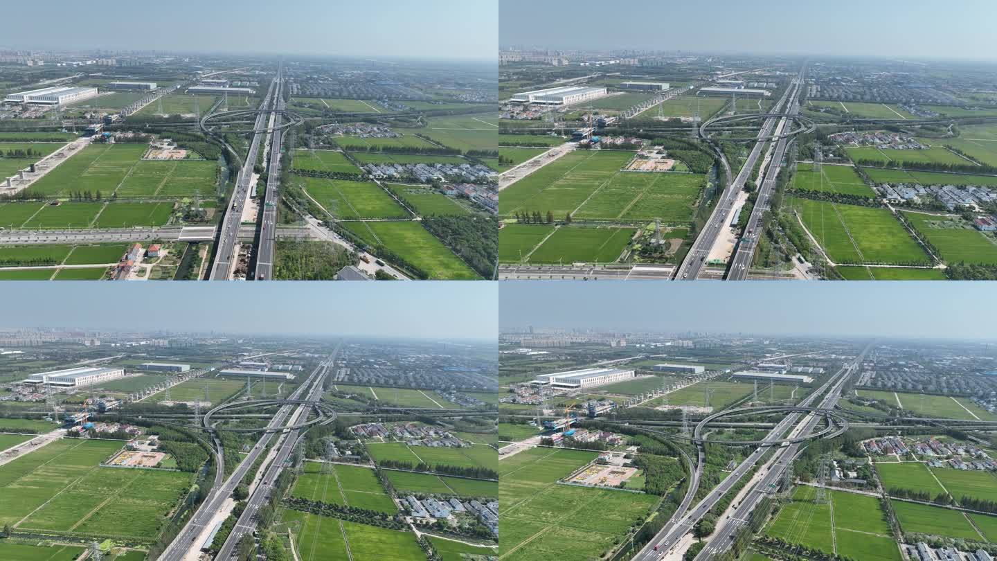 4K原素材-申嘉湖高速、上海绕城高速立交