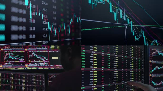 科技感金融证券股票交易K线