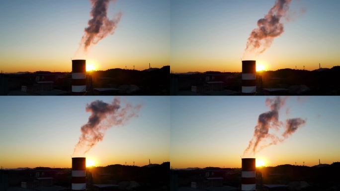 废气排放浓烟滚滚发起污染环保治理宣传片