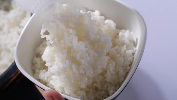 家庭厨房做饭煮米饭烹饪大米美食实拍全程