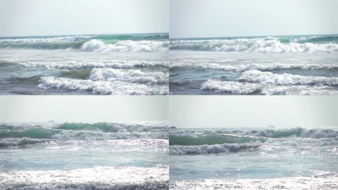 两段真实慢动作的海浪视频