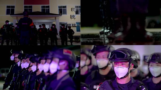 模拟拍摄公安警察紧急集合空镜11
