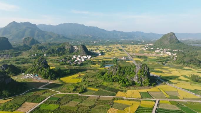 广东阳春马兰村稻田喀斯特地貌