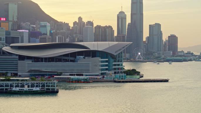 香港会议展览中心航拍