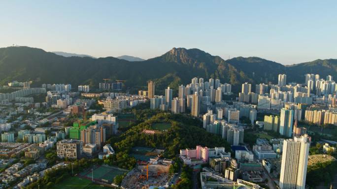 香港浸会大学航拍李兆基传理视艺楼