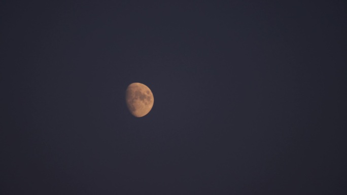 月亮升起来延时摄影
