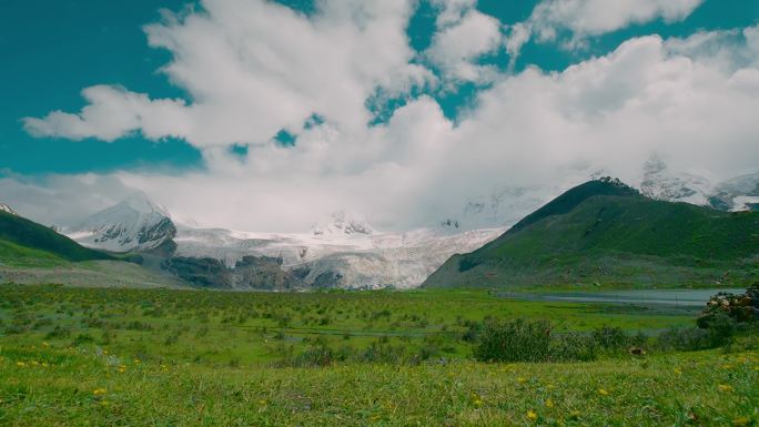 萨普雪山 西藏雪山 延时摄影 雪山延时