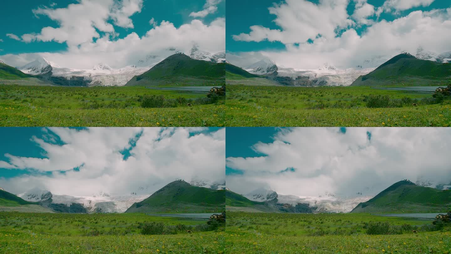 萨普雪山 西藏雪山 延时摄影 雪山延时