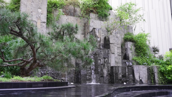 大型山水园林绿植景观墙
