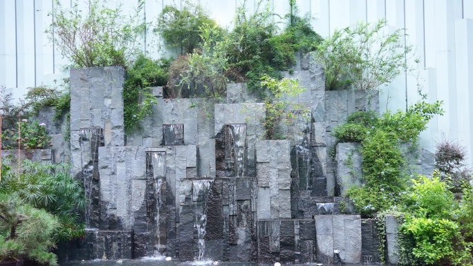 山水园林绿植景观墙