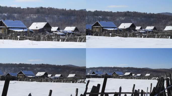 北纬52°，百年边塞奇乾小村雪景