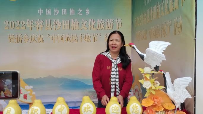 农产品推介直播主持人推广沙田柚文化旅游节