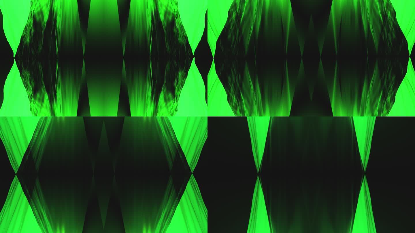 【4K时尚背景】绿色对称艺术抽象优雅视觉
