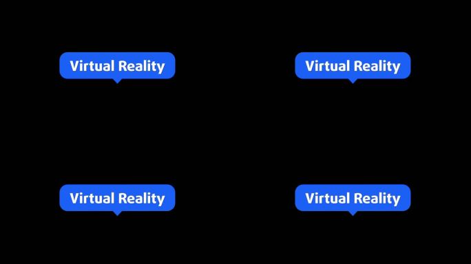 虚拟现实聊天对话框蓝色关键词虚拟现实