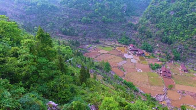 乡村生活 自然风光 蓝天白云 青山绿水