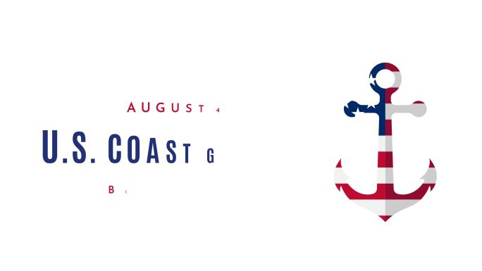 U、 美国海岸警卫队生日卡，8月4日。4k动画