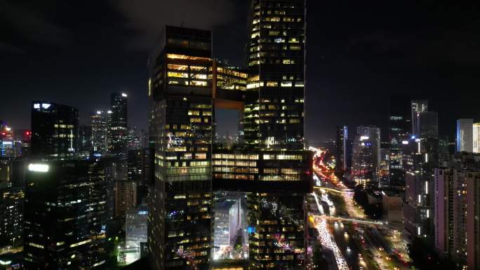 腾讯滨海大厦夜景