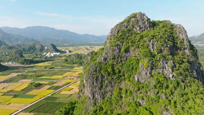 广东阳春马兰村稻田喀斯特地貌