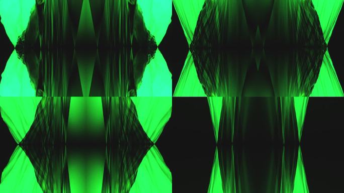 【4K时尚背景】黑绿光晕艺术抽象创意空间