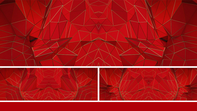 【宽屏时尚背景】红色传统新年春节设计折角