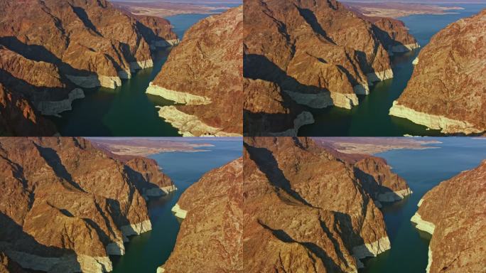 空中博尔德峡谷向美国米德湖开放