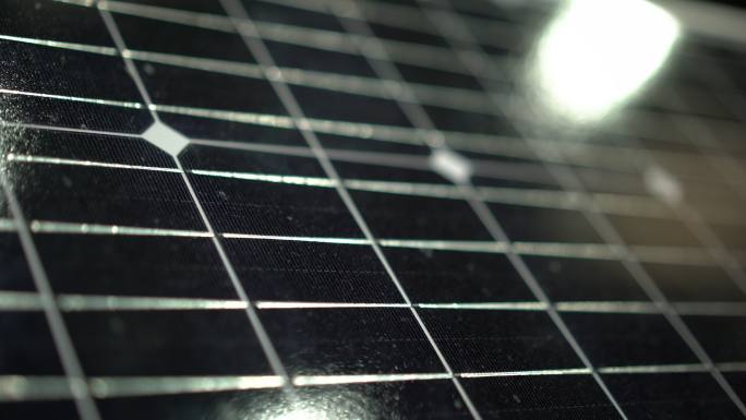 太阳能电池板太阳能电池板特写反光