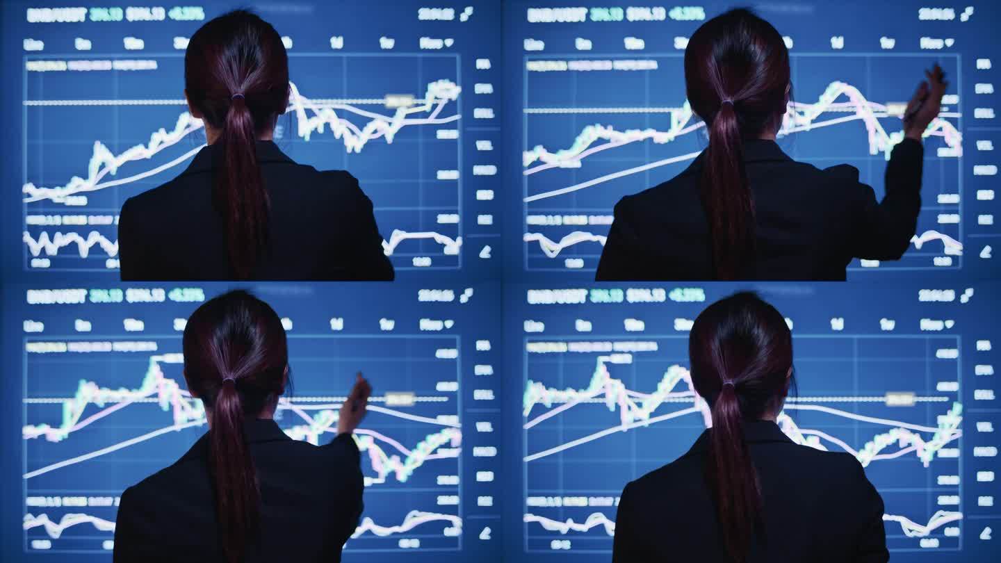 股票市场财务顾问分析数据屏幕