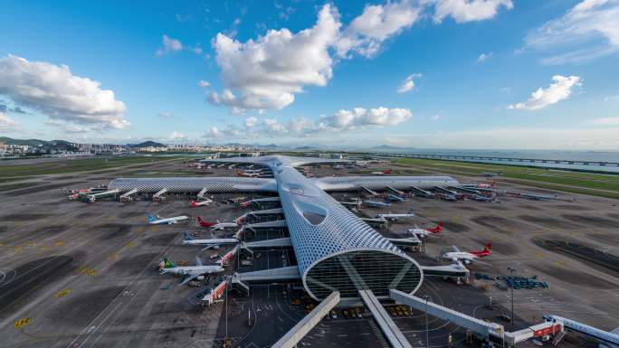 深圳宝安国际机场T3航站楼大气延时摄影