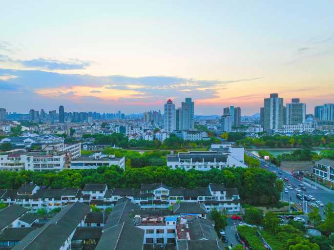 苏州姑苏区傍晚和夜景（达芬奇调色）