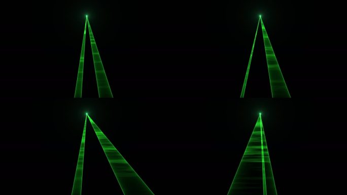 4K两束绿色激光云海