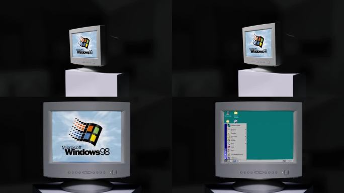 老电脑替换屏幕复古怀旧模板