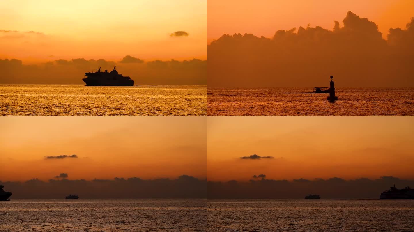 海上夕阳美景