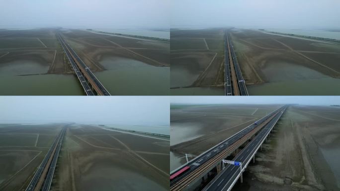 南京高淳 干涸的石臼湖  石臼湖特大桥