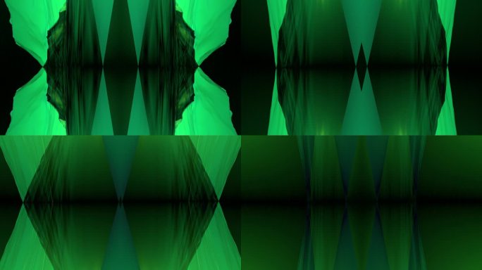 【4K时尚背景】绿黑概念艺术抽象顺滑流动