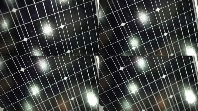 太阳能电池板太阳能电池板特写反光