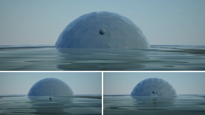 【4K时尚空间】星球概念意境水面幻想艺术
