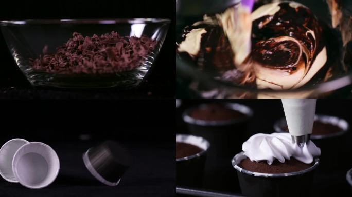 美味甜点巧克力蛋挞纯手工制作
