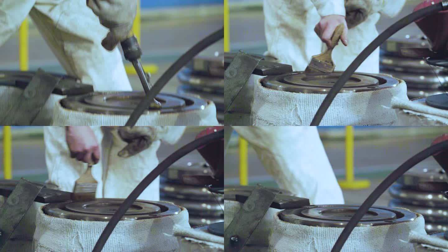 电焊焊接 火花四溅 零件加工 工业生产