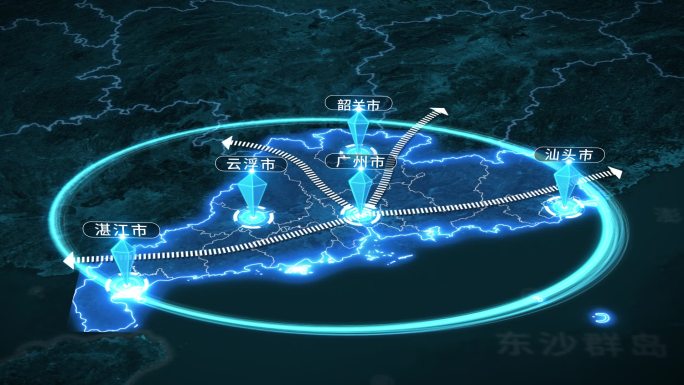 广东广州科技地图辐射全国