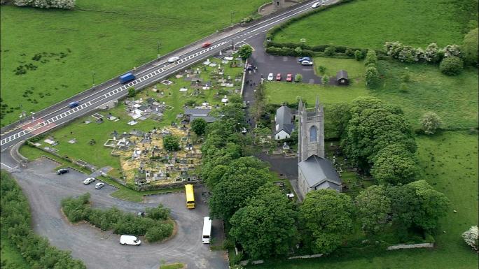 Drumcliffe教堂-鸟瞰图-爱尔兰斯莱戈郡康诺
